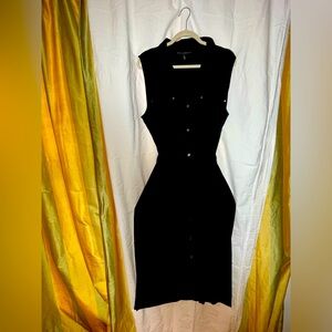 WHBM White House Black Market Women’s XL Black Midi Dress
